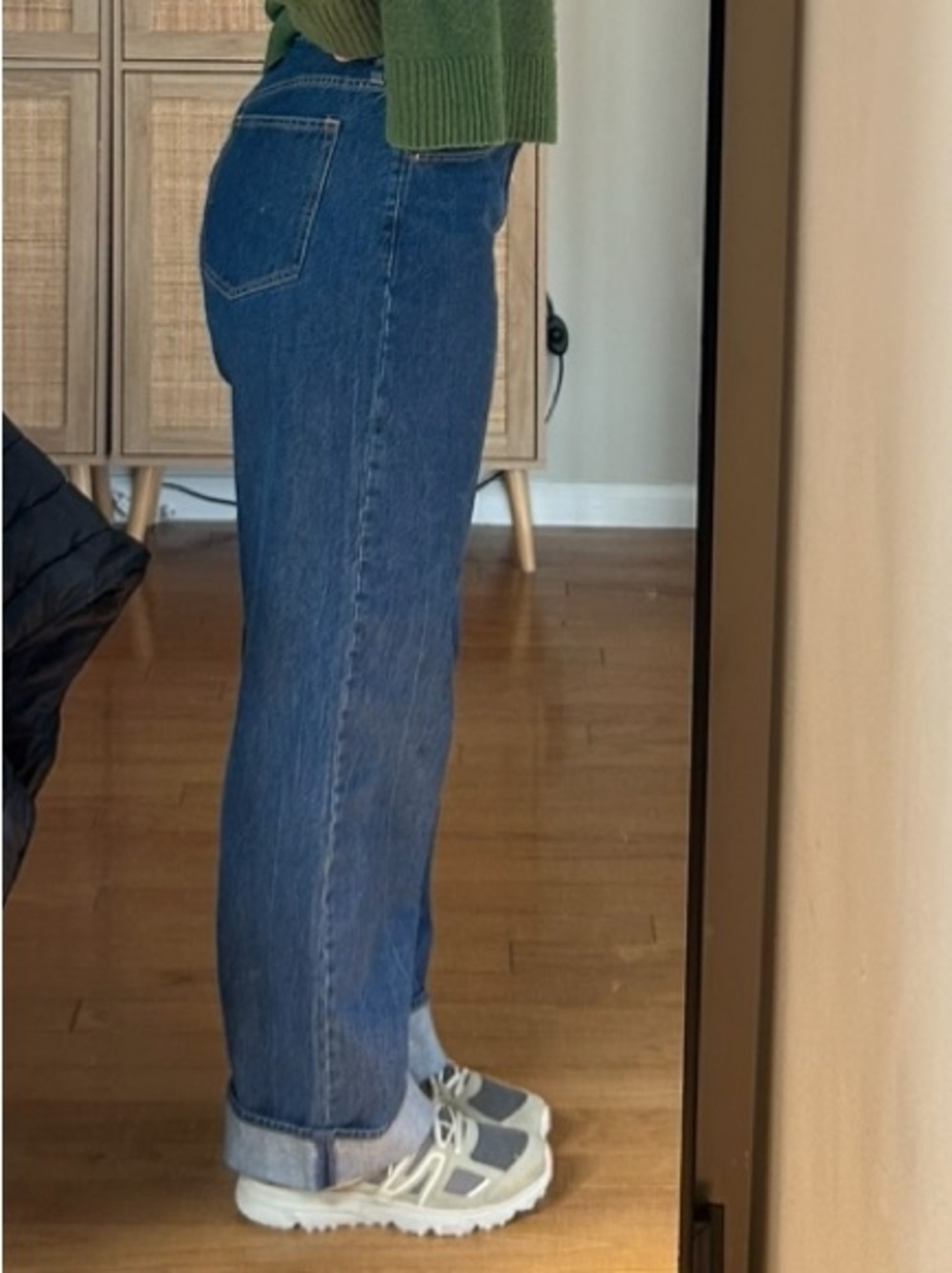 Abercrombie curve love loose high rise dark denim